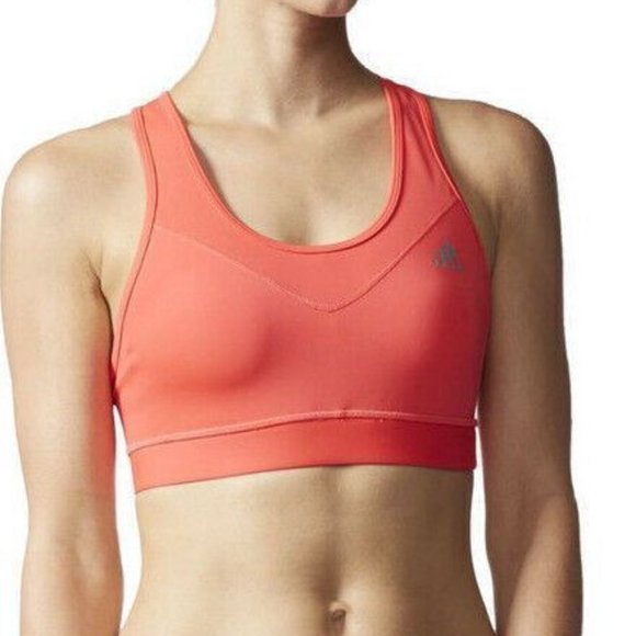 adidas Other - Adidas Techfit Climalite Sports Bra Neon Orange Tech Fit aj2175 Size XL H10606